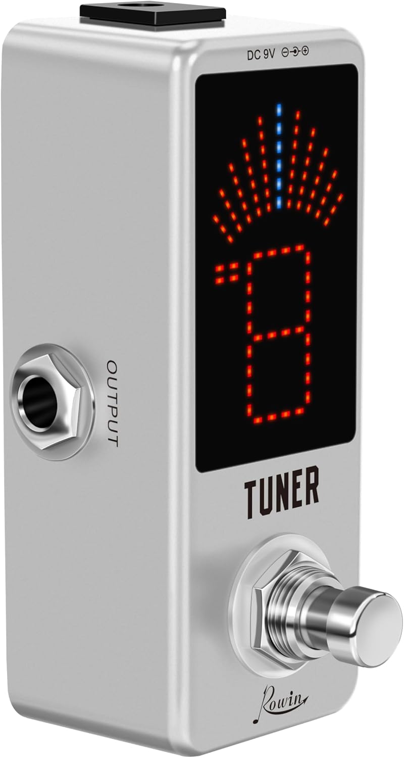 IOppWin Rowin LT-910 Chromatic Tuner Pedal - Ultra-Precise Strobe Mode (±0.1% Accuracy), LED Display, True Bypass, Compact Metal Design (DC 9V Powered, Adapter not Included) - Image 2